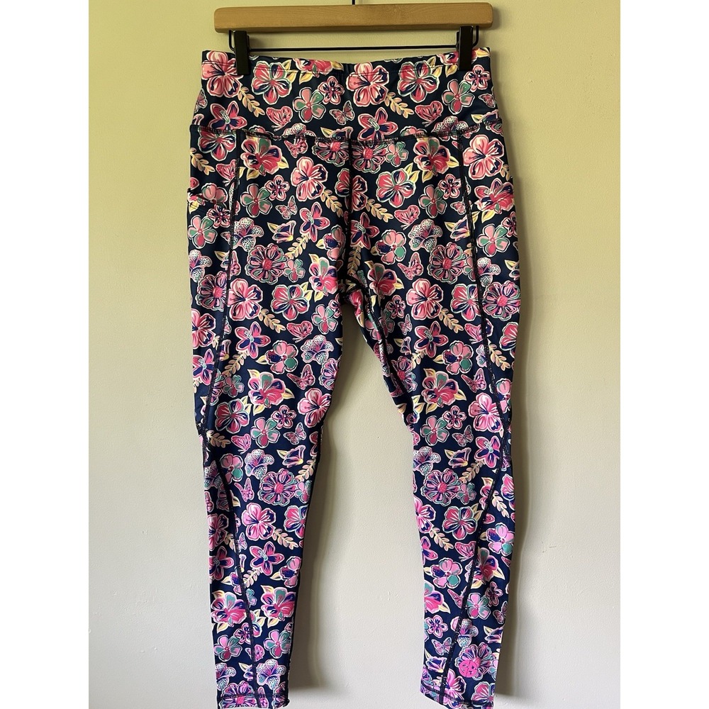 Simply Southern Sport Leggings Size XXL NWT Butterly Floral Print